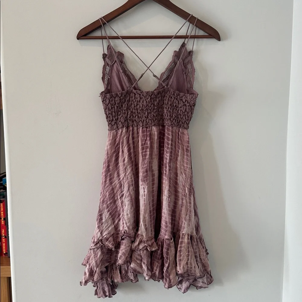 Free People Adella slip dress in Plum Combo size XS - Picture 8 of 9